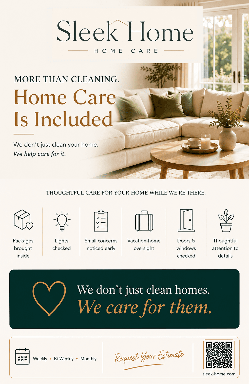 Sleek Home Home Care Is Included flyer