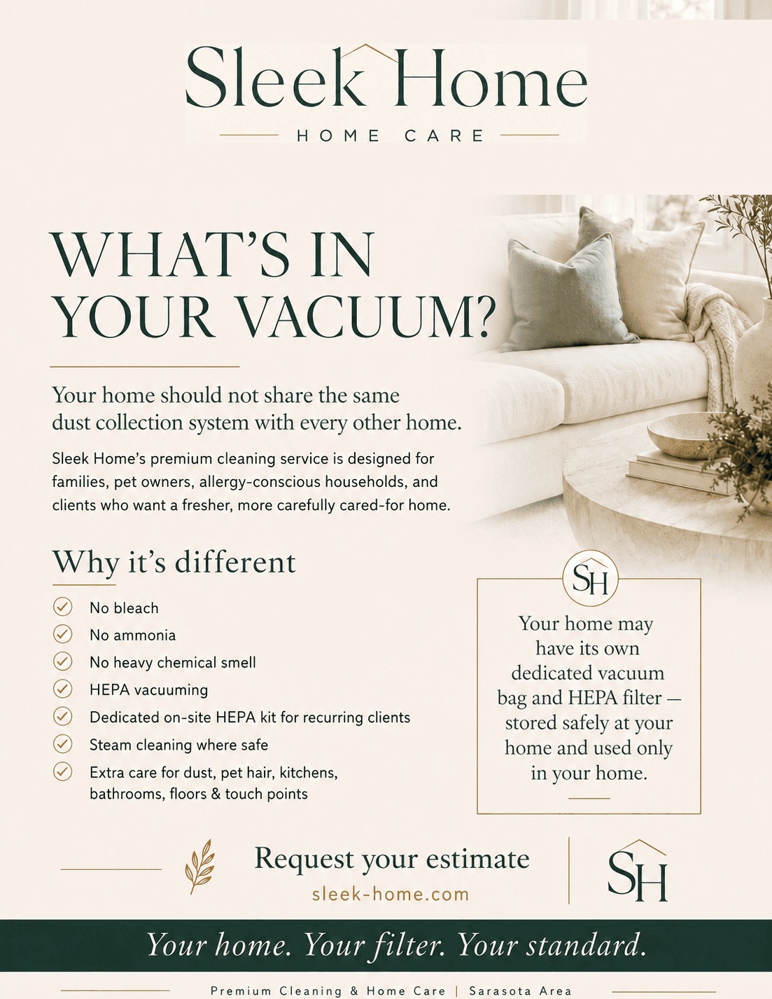 Sleek Home What’s in Your Vacuum flyer